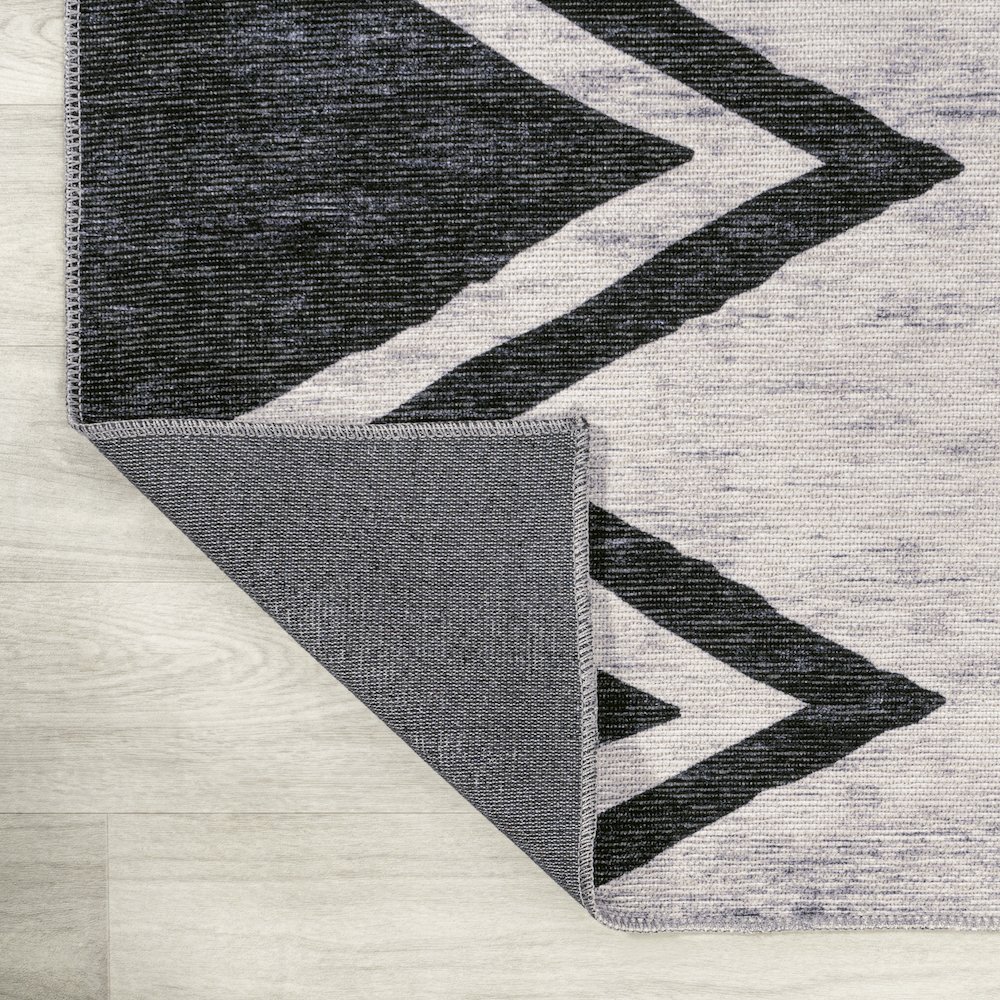 Siksak Modern Chevron Border Area Rug. Picture 6