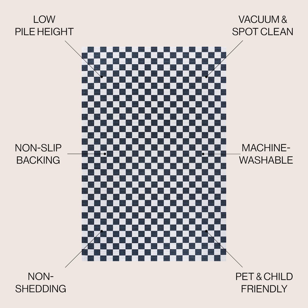 Sloane Classic 2-Stripe Border Washable Area Rug. Picture 2