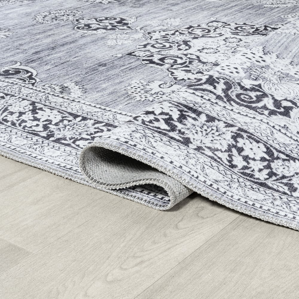 Bausch Bohemian Distressed Chenille Machine-Washable Area Rug. Picture 7