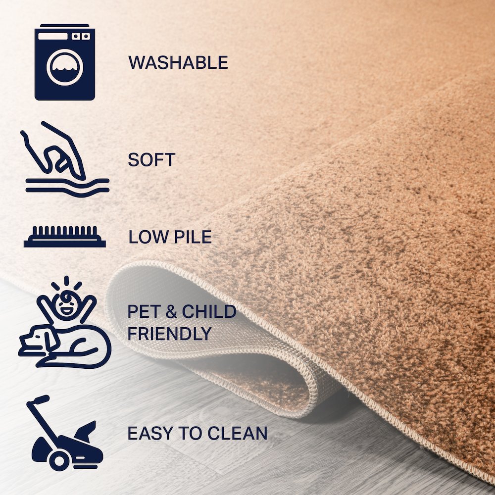 Twyla Classic Solid Low-Pile Machine-Washable Area Rug. Picture 7