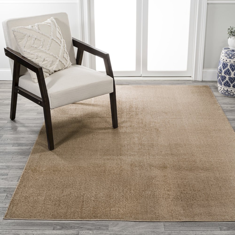 Twyla Classic Solid Low-Pile Machine-Washable Area Rug. Picture 2
