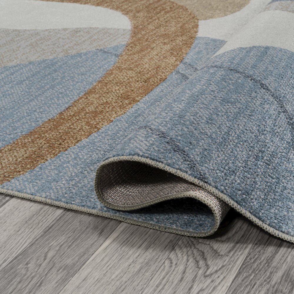 Algae Abstract Glam Botanical Machine-Washable Area Rug. Picture 7