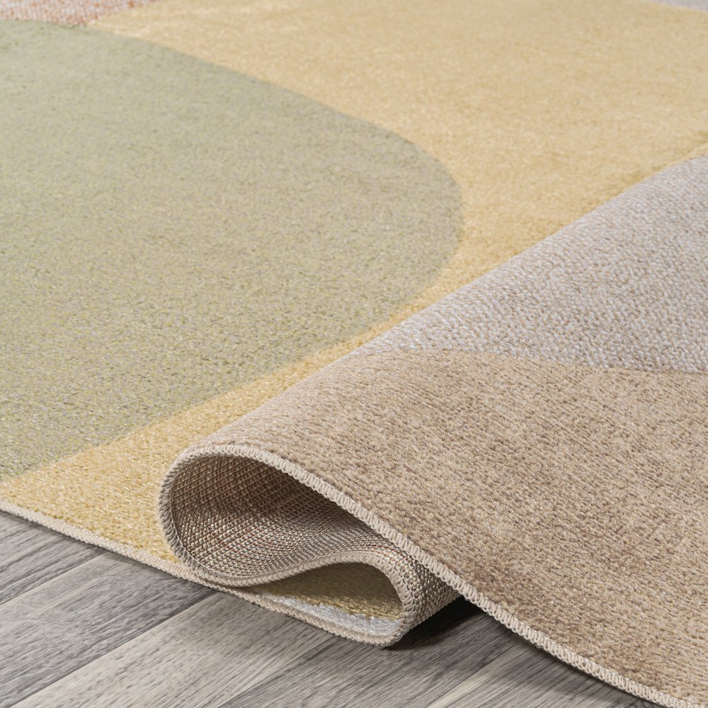 Pebble Geometric Contemporary Machine-Washable Area Rug. Picture 7