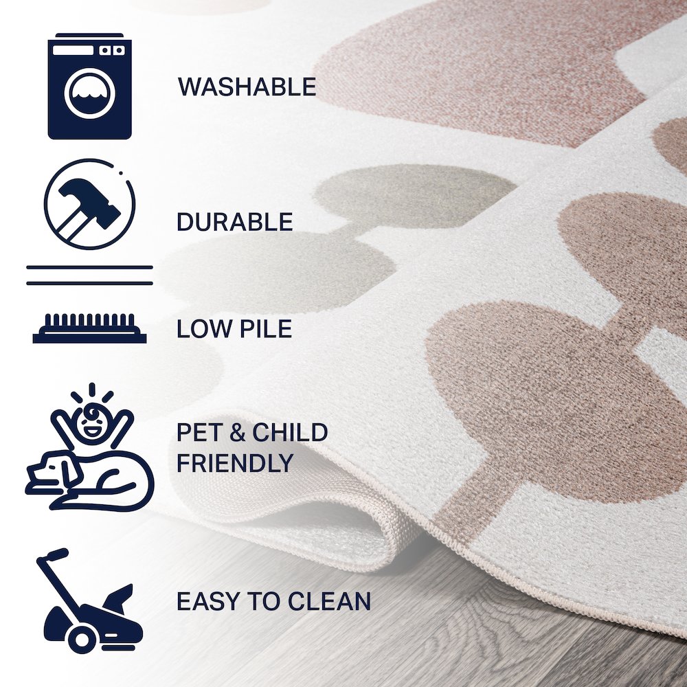 Riley Abstract Coastal Contemporary Machine-Washable Rug. Picture 7