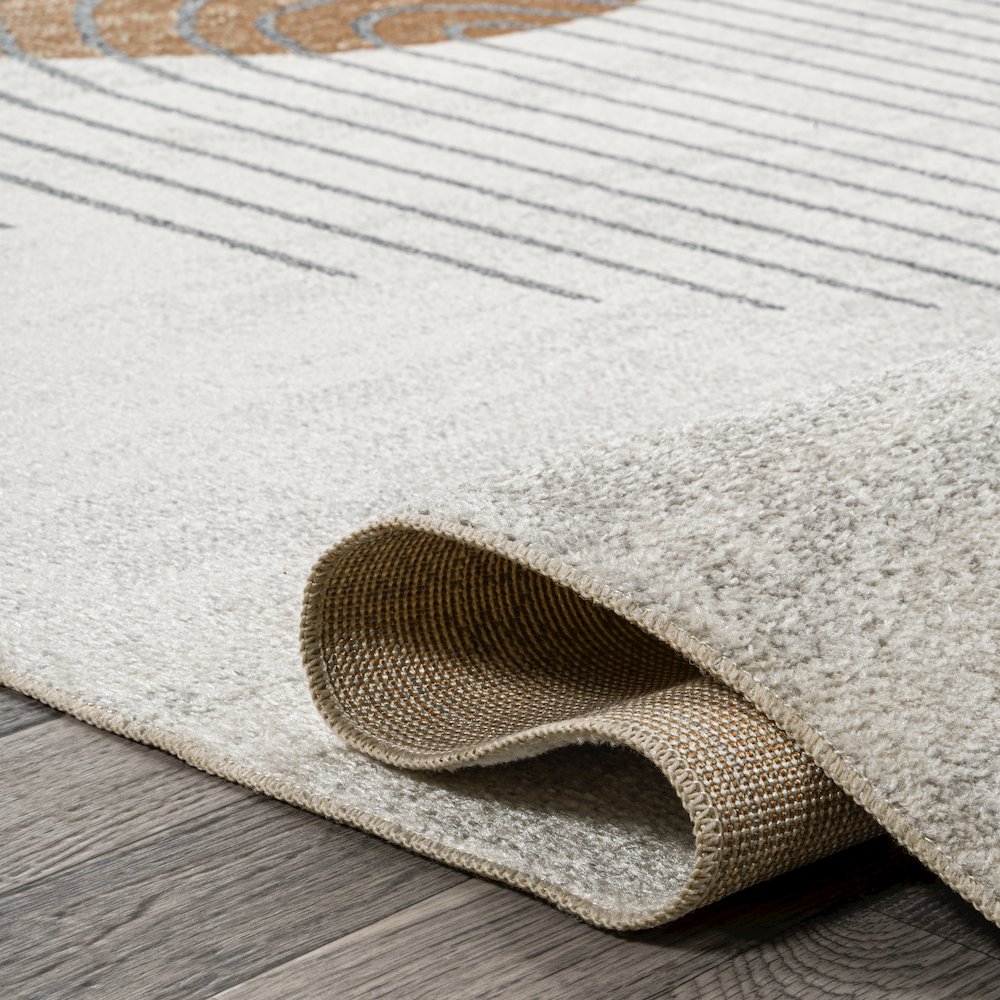 Kallax Geometric Modern Low-Pile Machine-Washable Area Rug. Picture 7