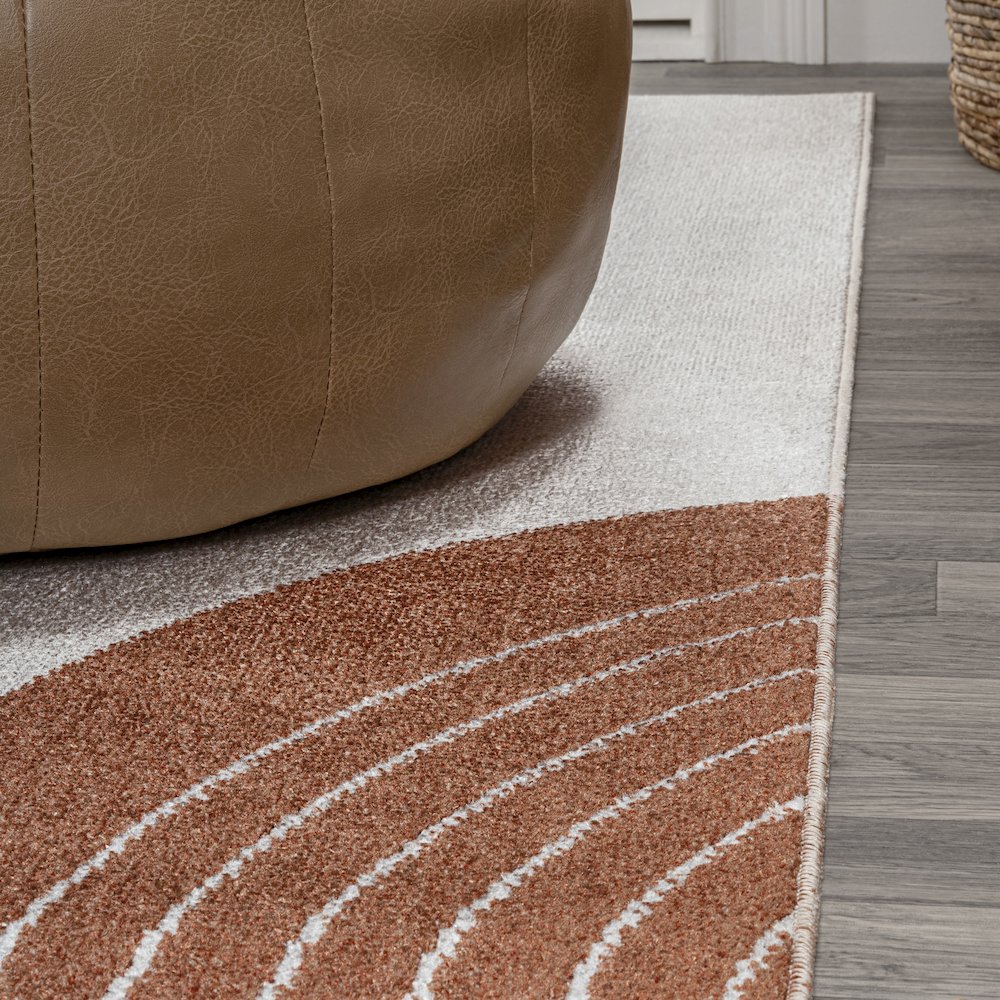 Arches Contemporary Minimalist Machine-Washable Area Rug. Picture 5