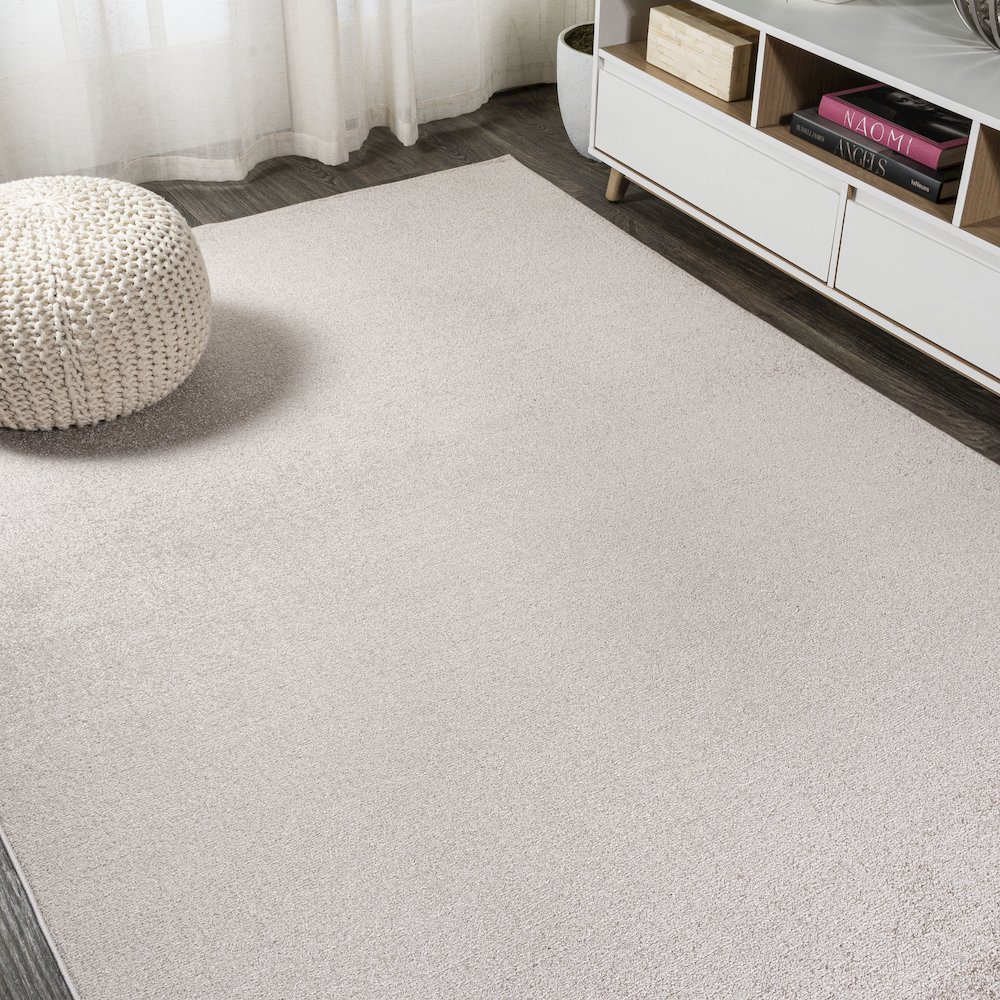 Haze Solid Low Pile Area Rug Beige. Picture 16