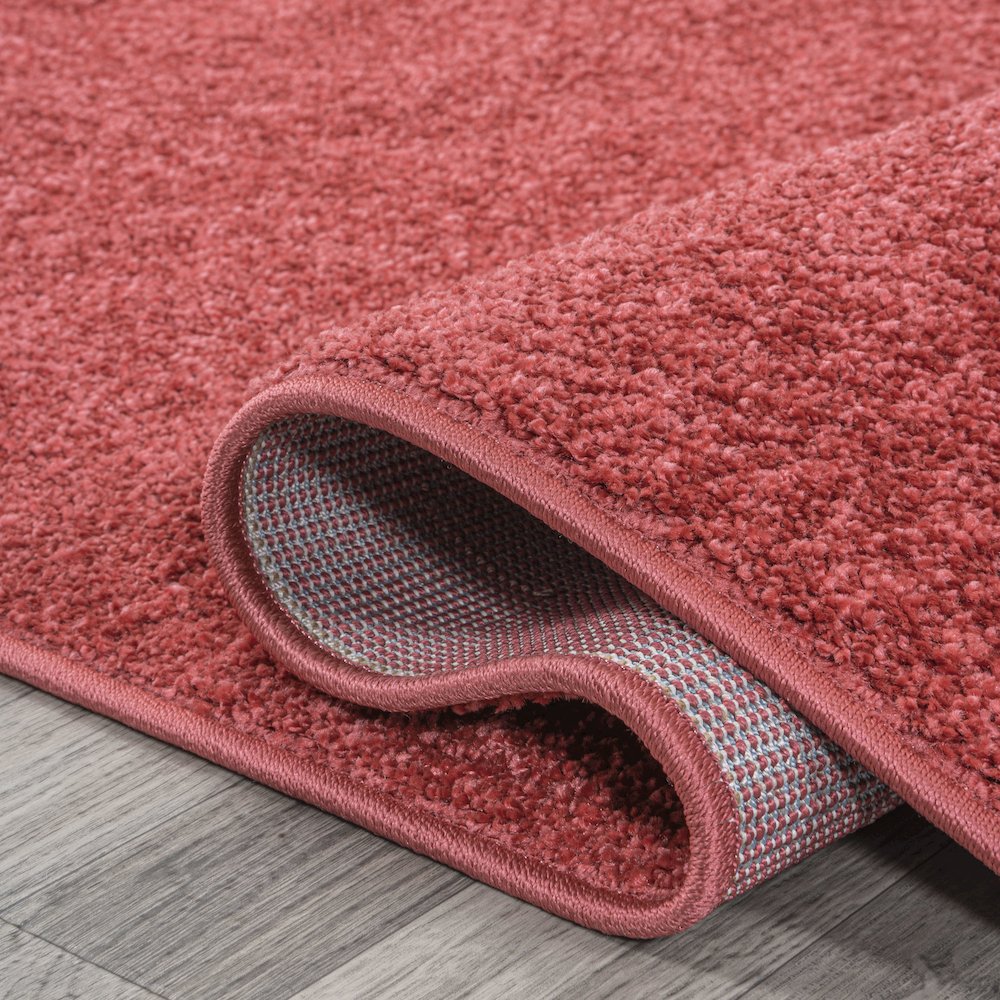 Haze Solid Low Pile Area Rug Red. Picture 20
