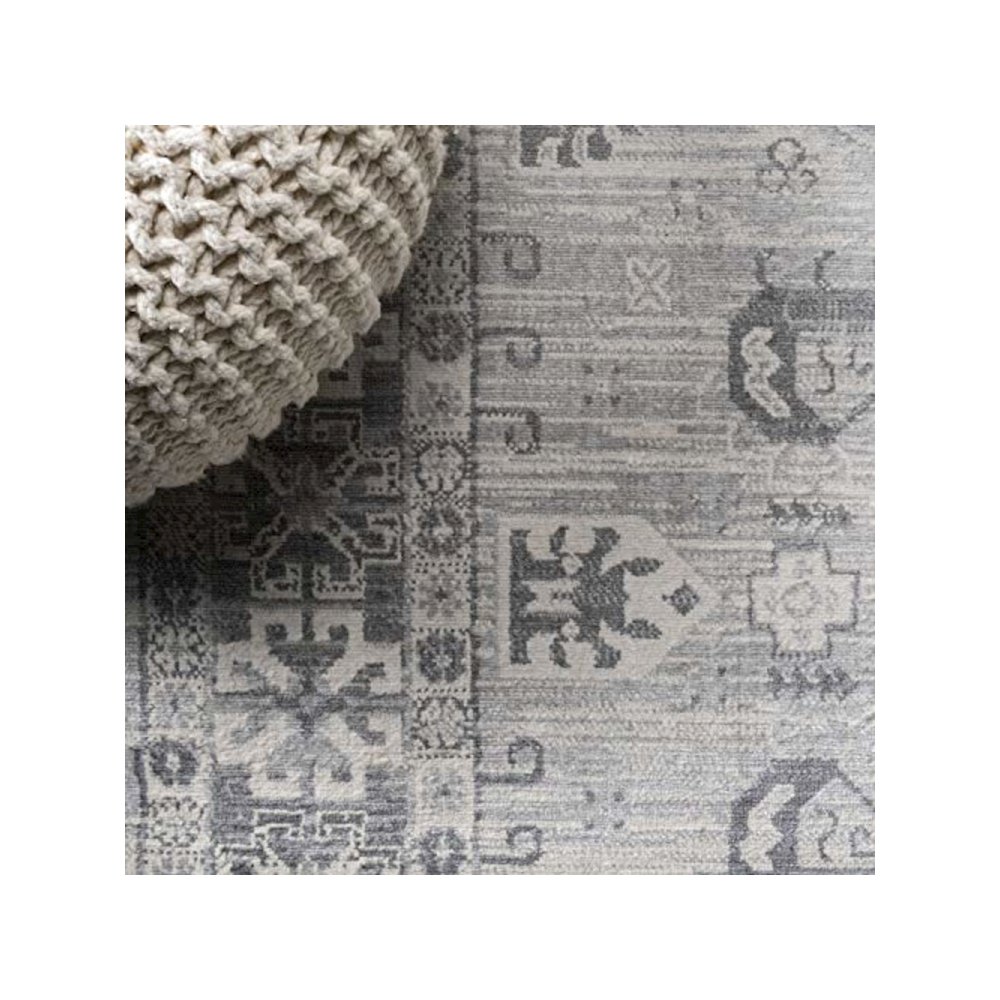 Modern Persian Vintage Medallion Light Area Rug. Picture 5