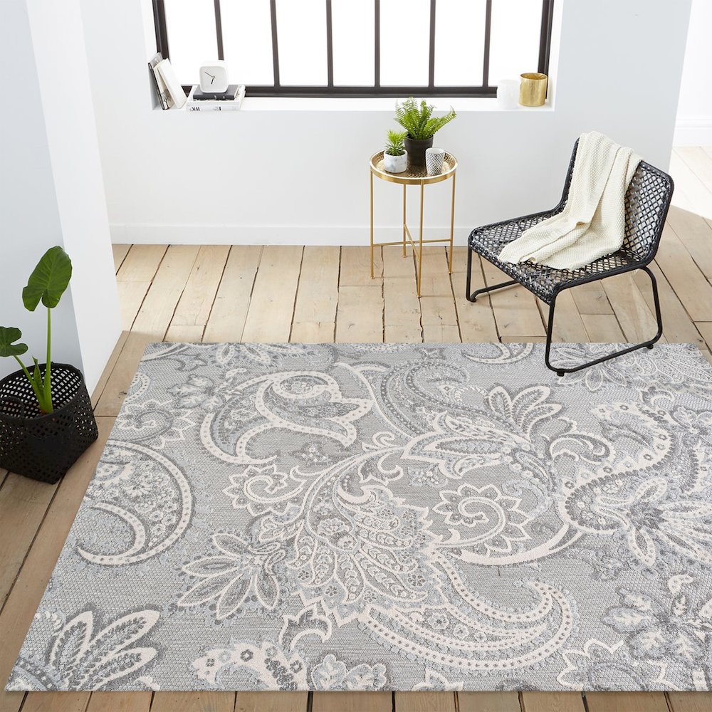 Gordes Paisley High-Low Indoor/Outdoor Area Rug. Picture 16
