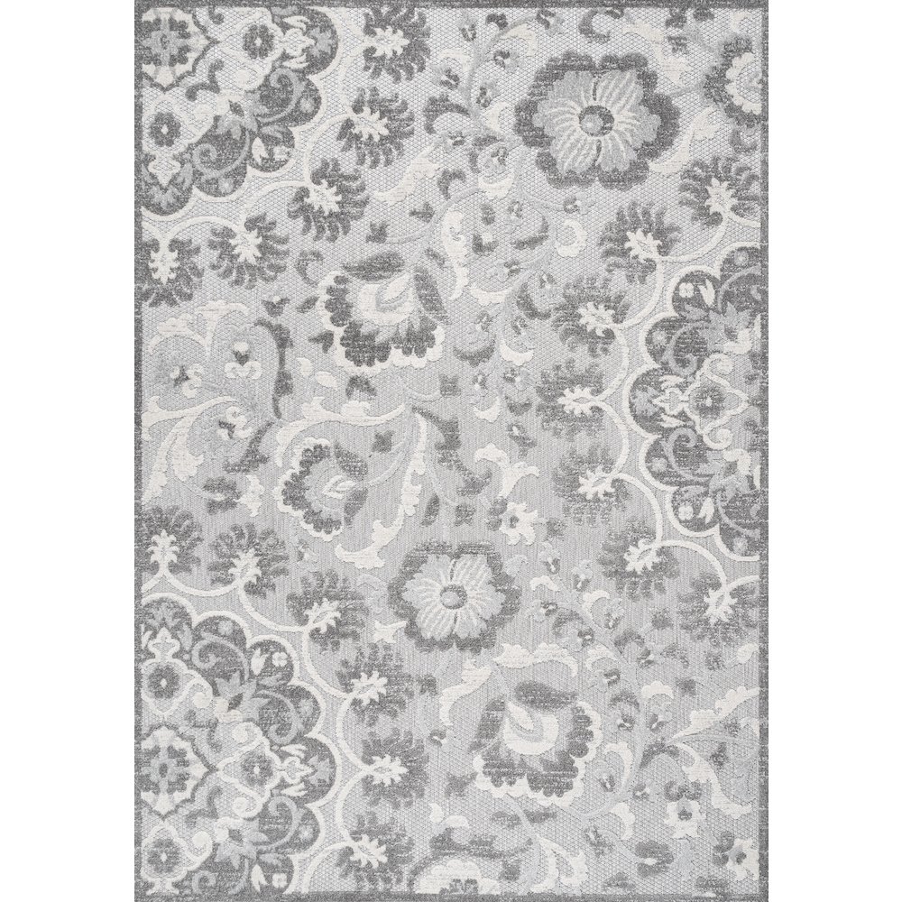 Lucena Modern Medallion High-Low Indoor/Outdoor Area Rug. Picture 1