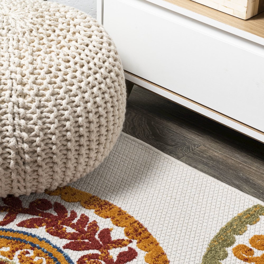 Circus Medallion High-Low Indoor/Outdoor Area Rug. Picture 11