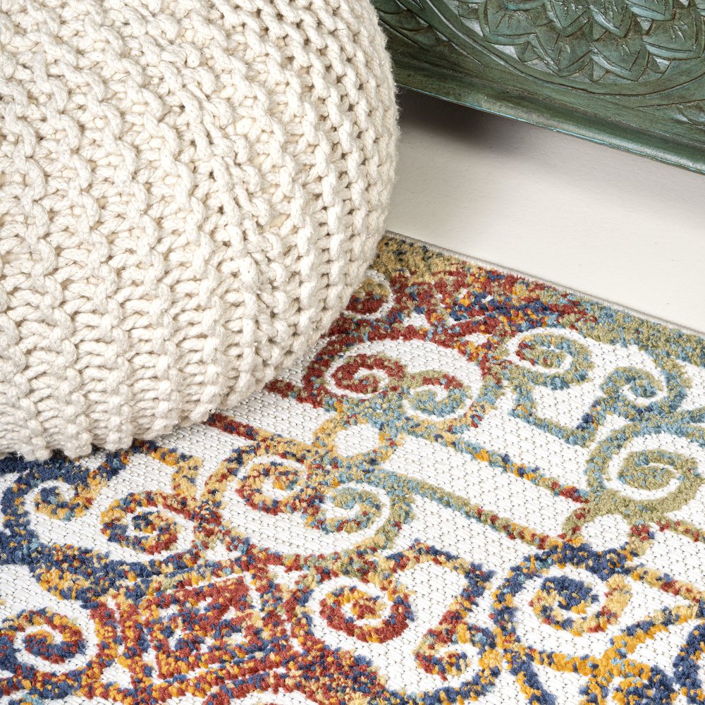 Cetara Ornate Trellis Indoor/Outdoor Area Rug. Picture 12