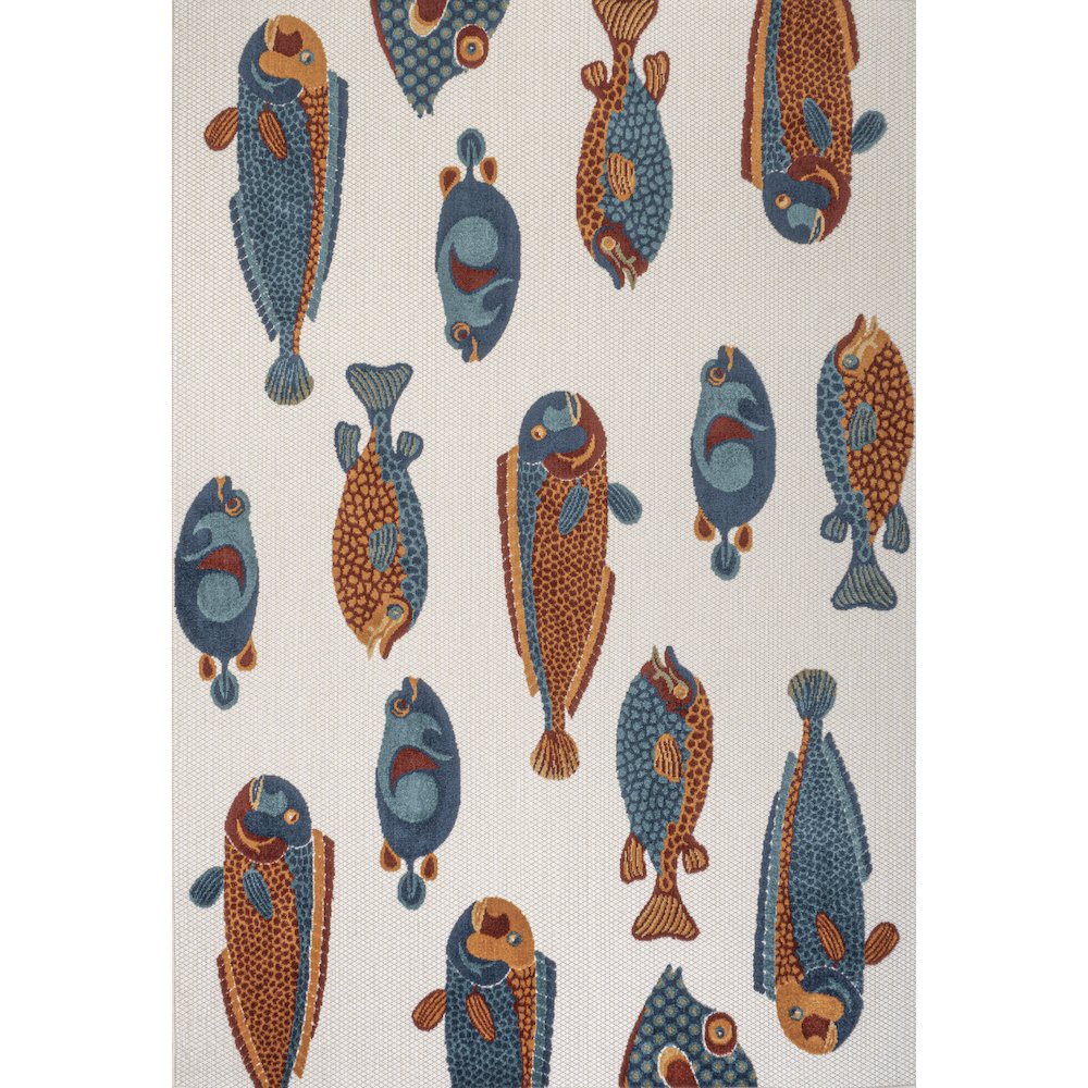 Algarve Modern Fish High-Low Indoor/Outdoor Area Rug. Picture 1