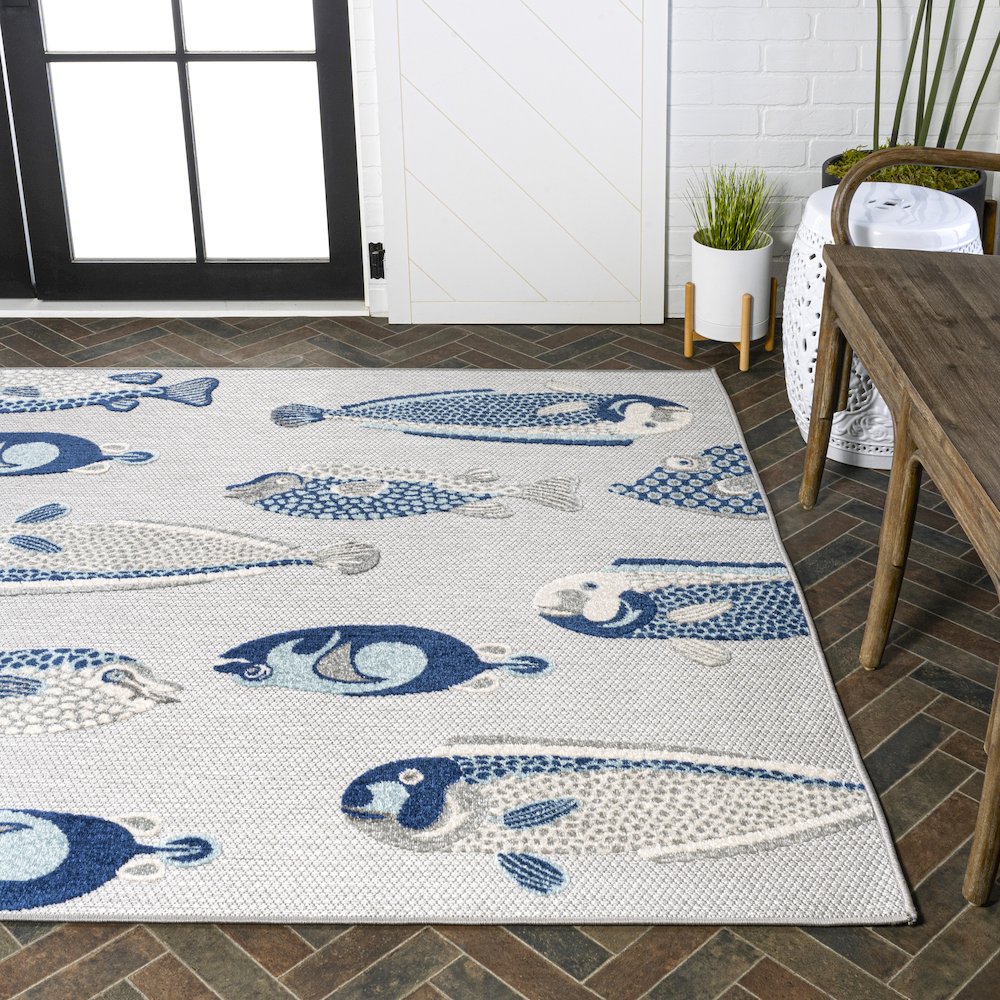 Algarve Modern Fish High-Low Indoor/Outdoor Area Rug. Picture 7