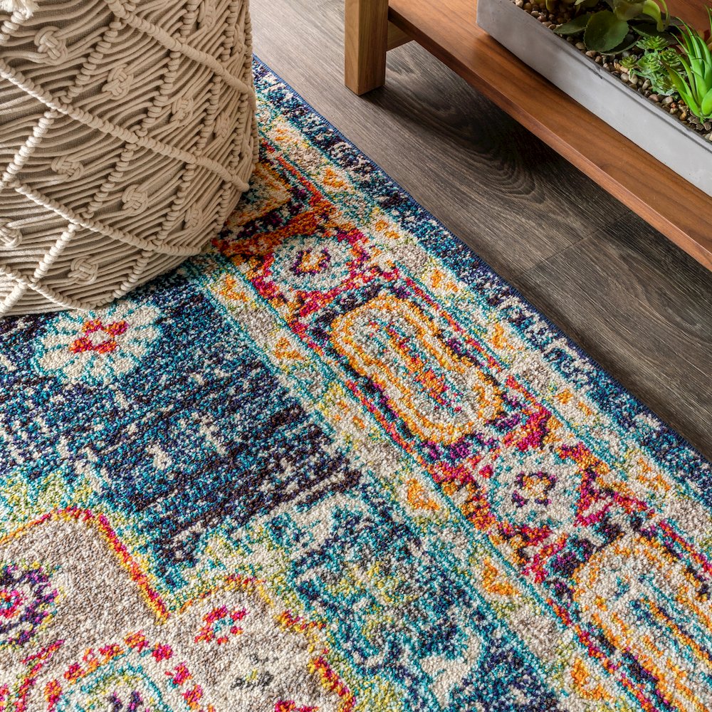 Bpl Bohemian Flair Boho Vintage Medallion Area Rug. Picture 6