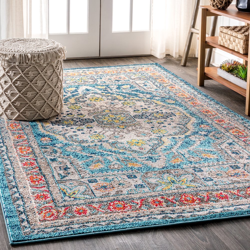 Kristina Bohemian Flair Boho Vintage Medallion Area Rug. Picture 2