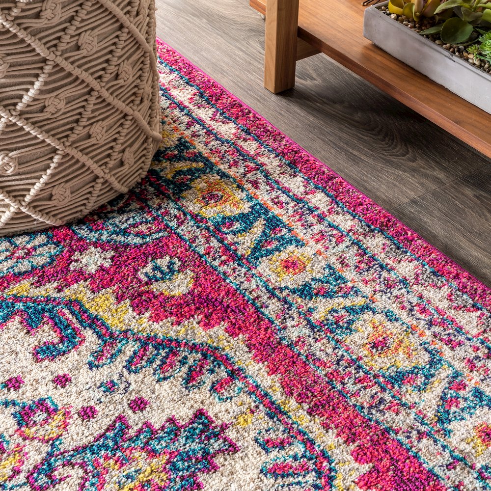 Kristina Bohemian Flair Boho Vintage Medallion Area Rug. Picture 6