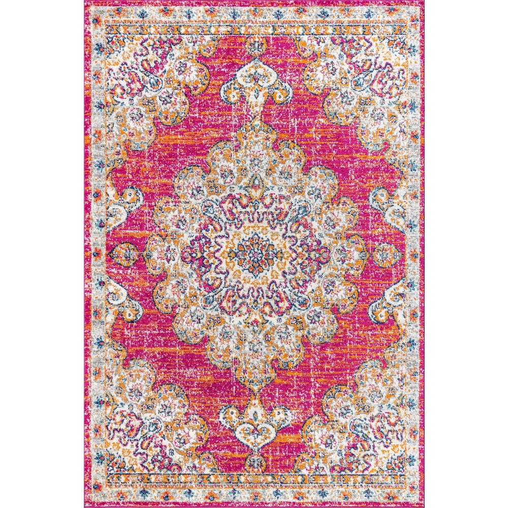 Leann Bohemian Flair Boho Vintage Medallion Area Rug. Picture 1
