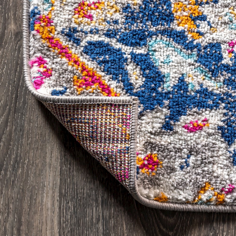 Bright Bohemian Flair Boho Vintage Medallion Area Rug. Picture 4