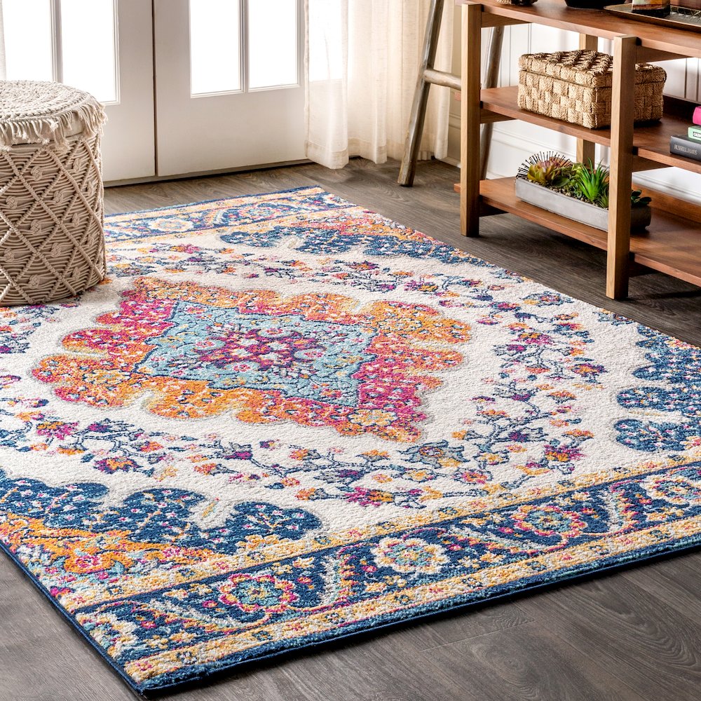 Bohemian Flair Boho Vintage Medallion Area Rug. Picture 2