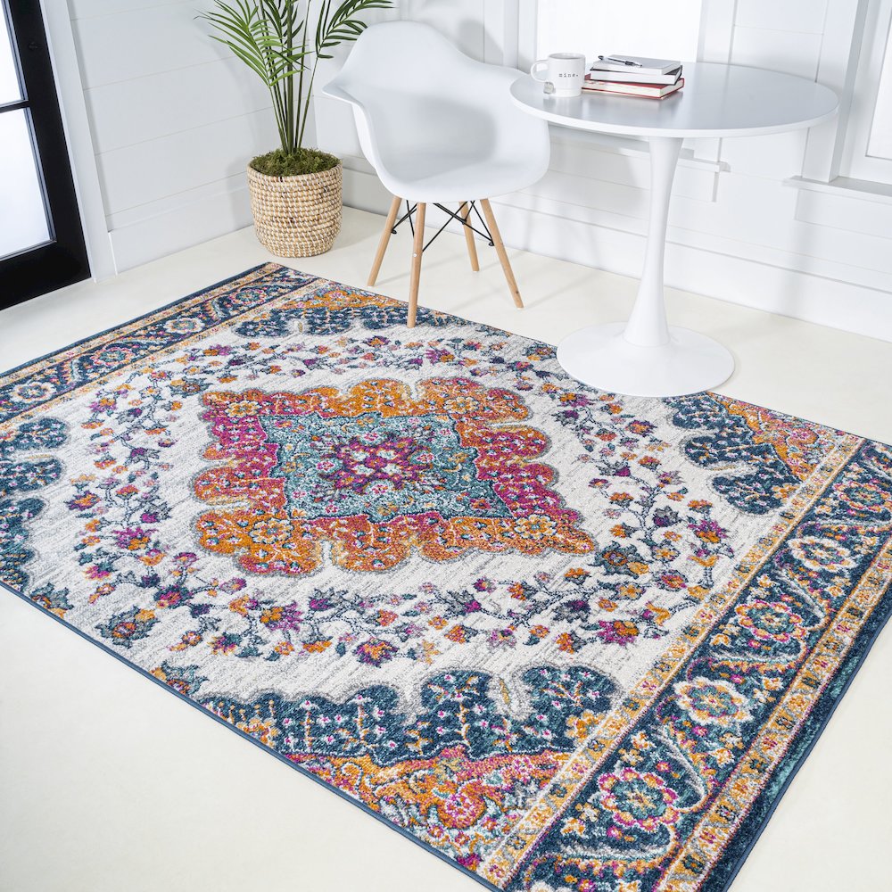 Bohemian Flair Boho Vintage Medallion Area Rug. Picture 4