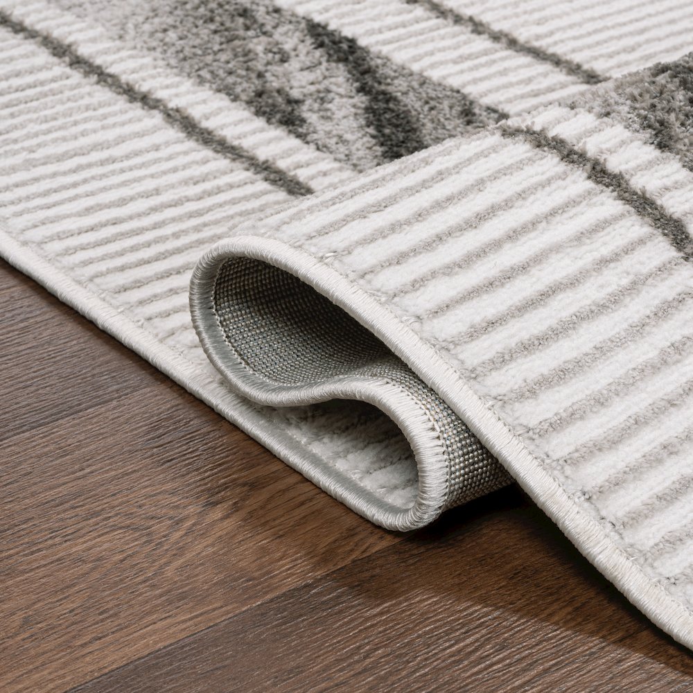 Athens Classic Border Marble Pattern High-Low Area Rug. Picture 7
