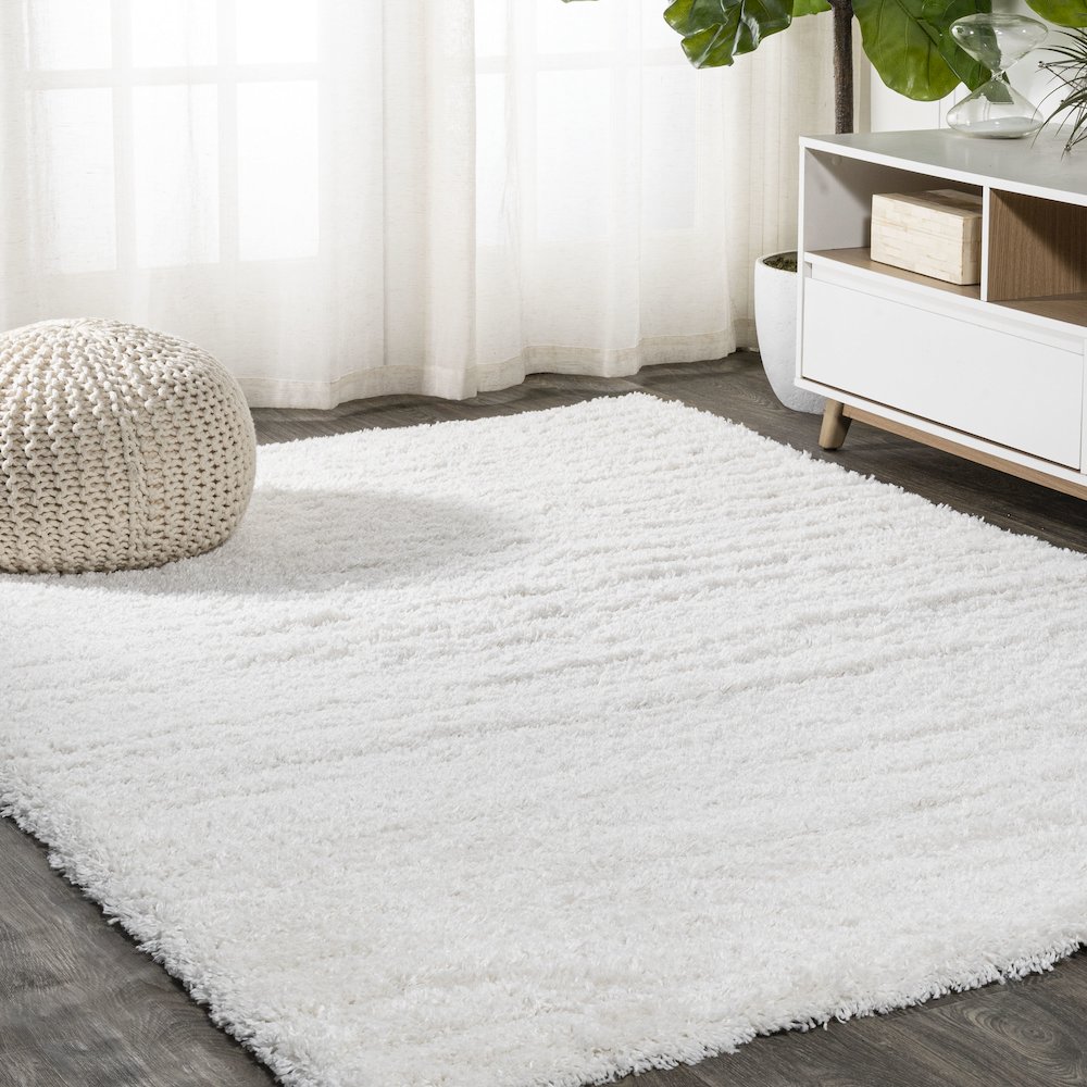 Groovy Solid Shag Area Rug. Picture 2