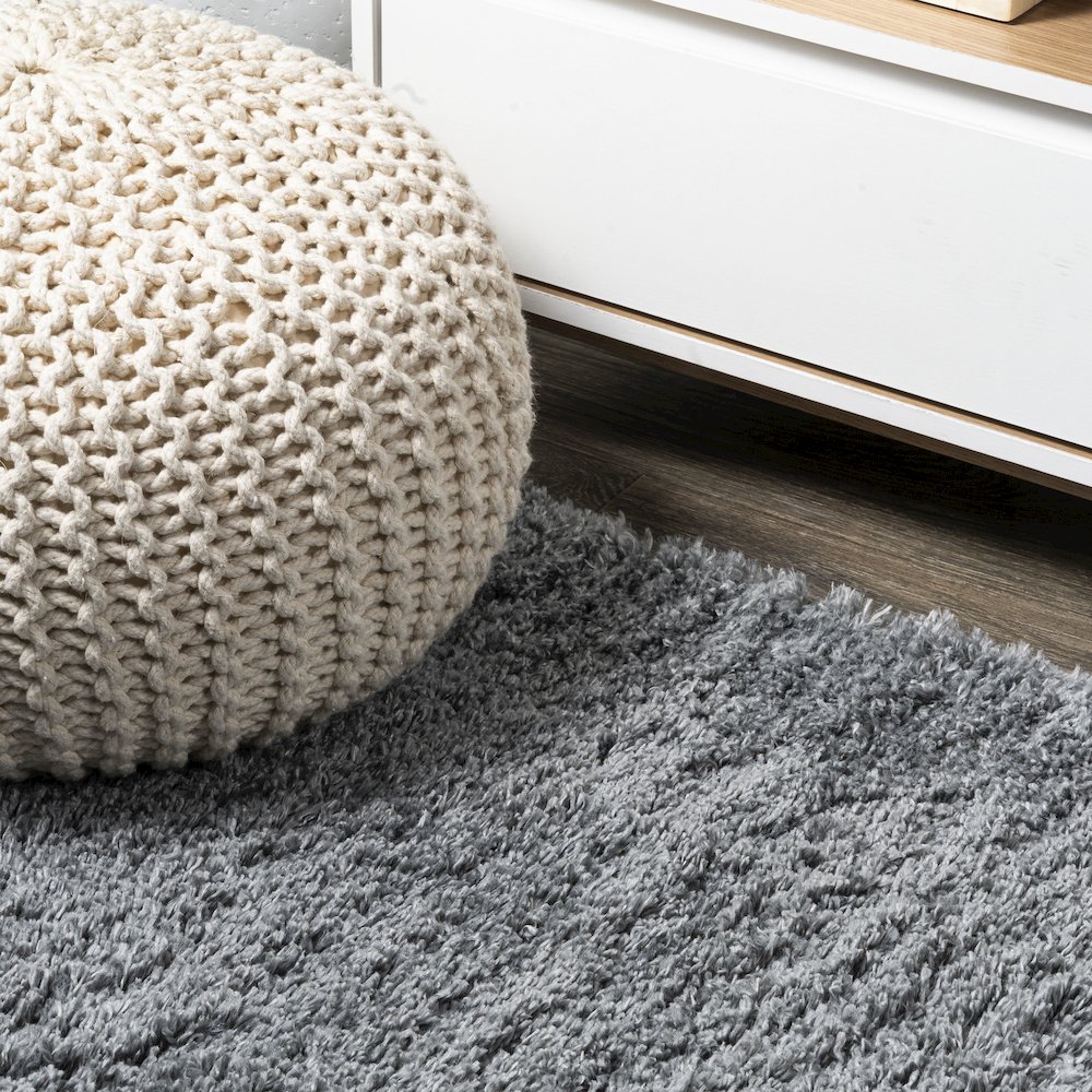 Groovy Solid Shag Area Rug. Picture 7