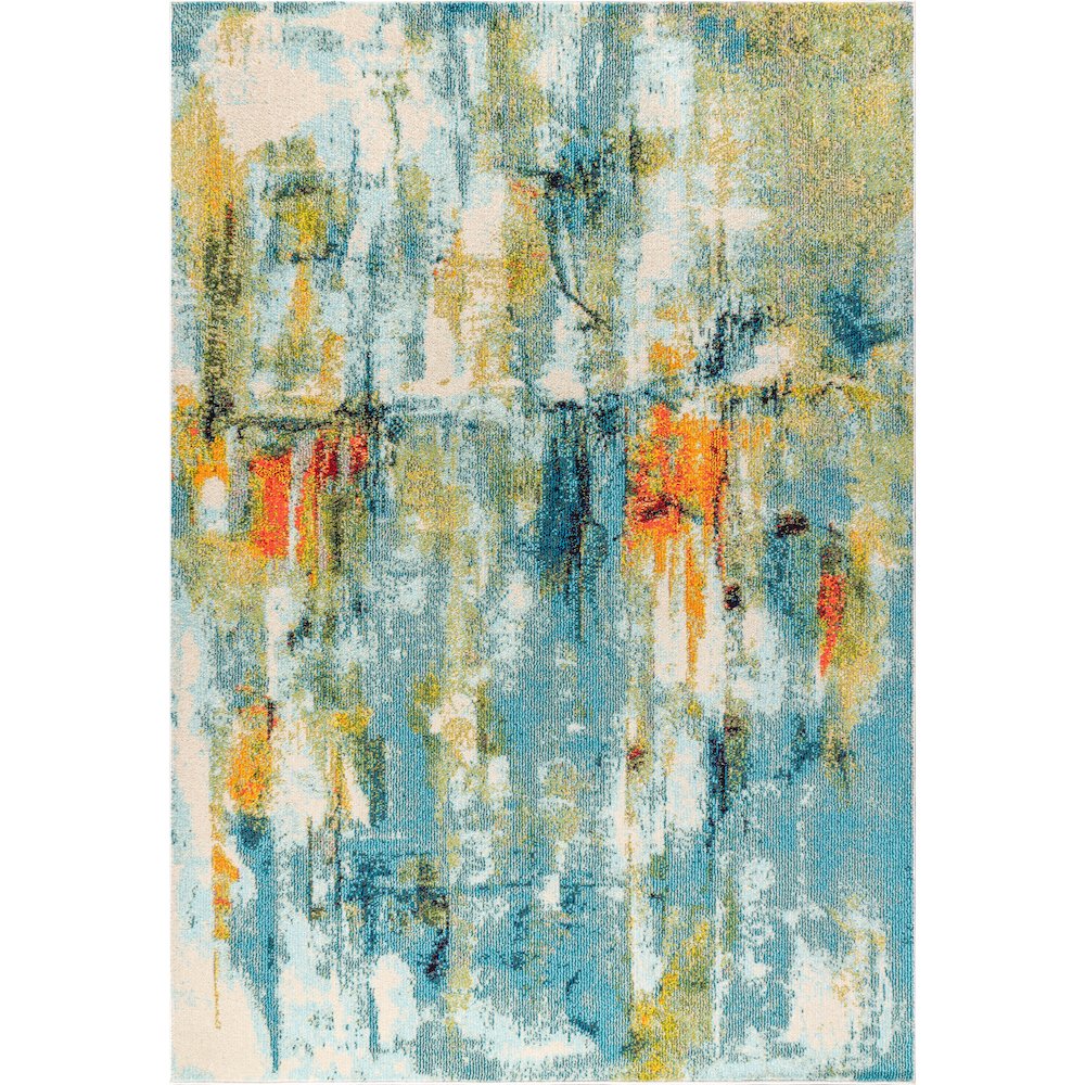 Contemporary Pop Modern Abstract Waterfall Area Rug. Picture 1