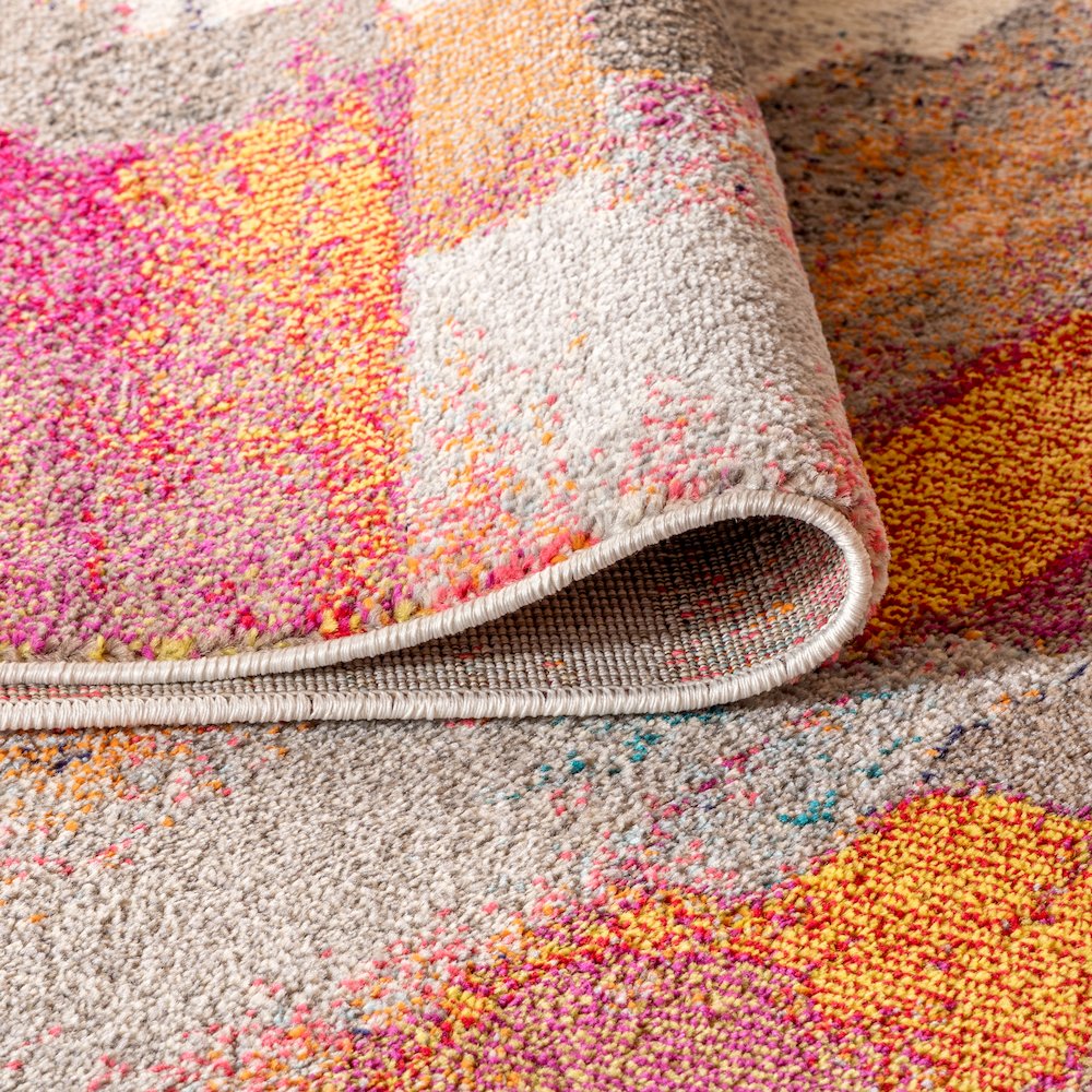 Contemporary Pop Modern Abstract Brushstroke Area Rug. Picture 9