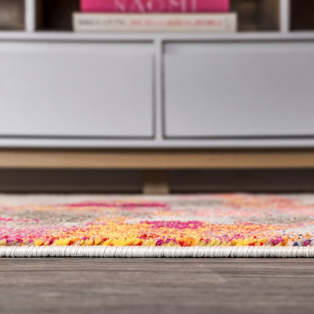 Contemporary Pop Modern Abstract Brushstroke Area Rug. Picture 10