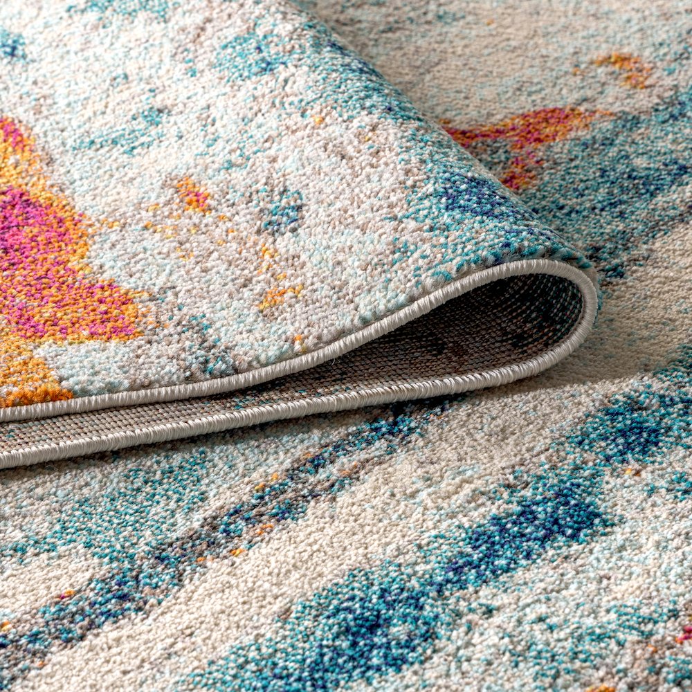 Contemporary Pop Modern Abstract Brushstroke Area Rug. Picture 8