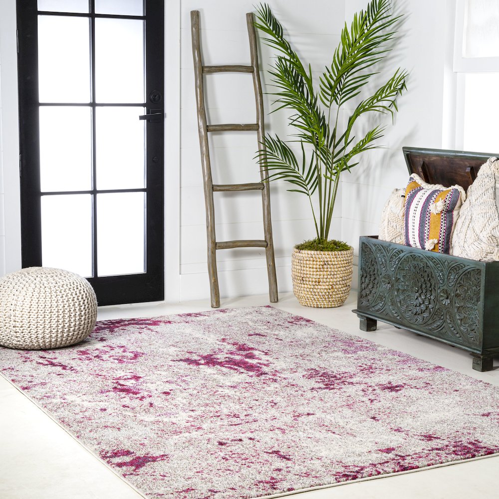 Contemporary Pop Modern Abstract Vintage Faded Area Rug. Picture 5