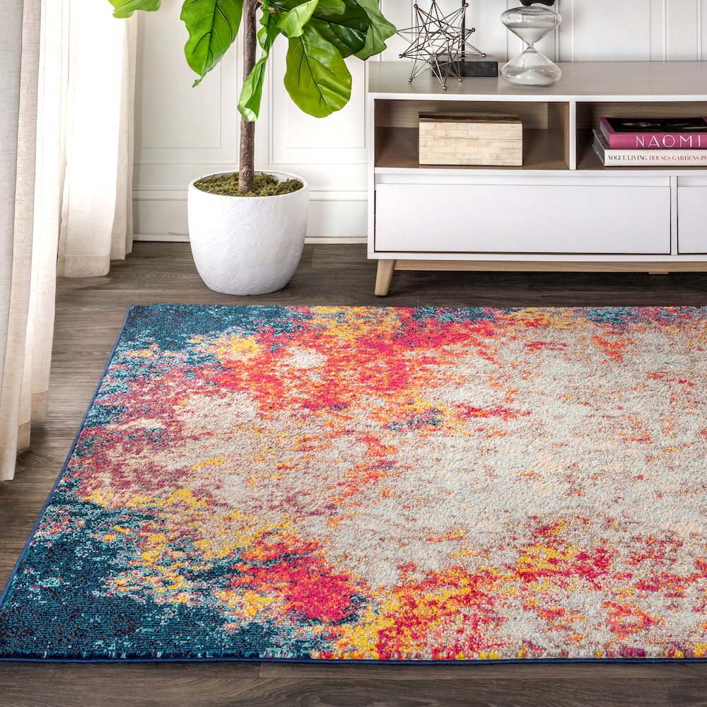 Contemporary Pop Modern Abstract Area Rug. Picture 3