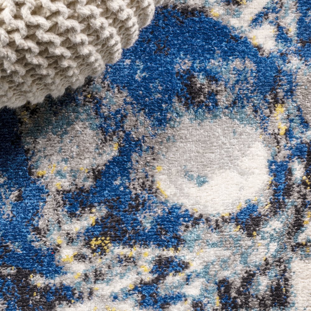 Pebble Marbled Abstract Area Rug. Picture 6