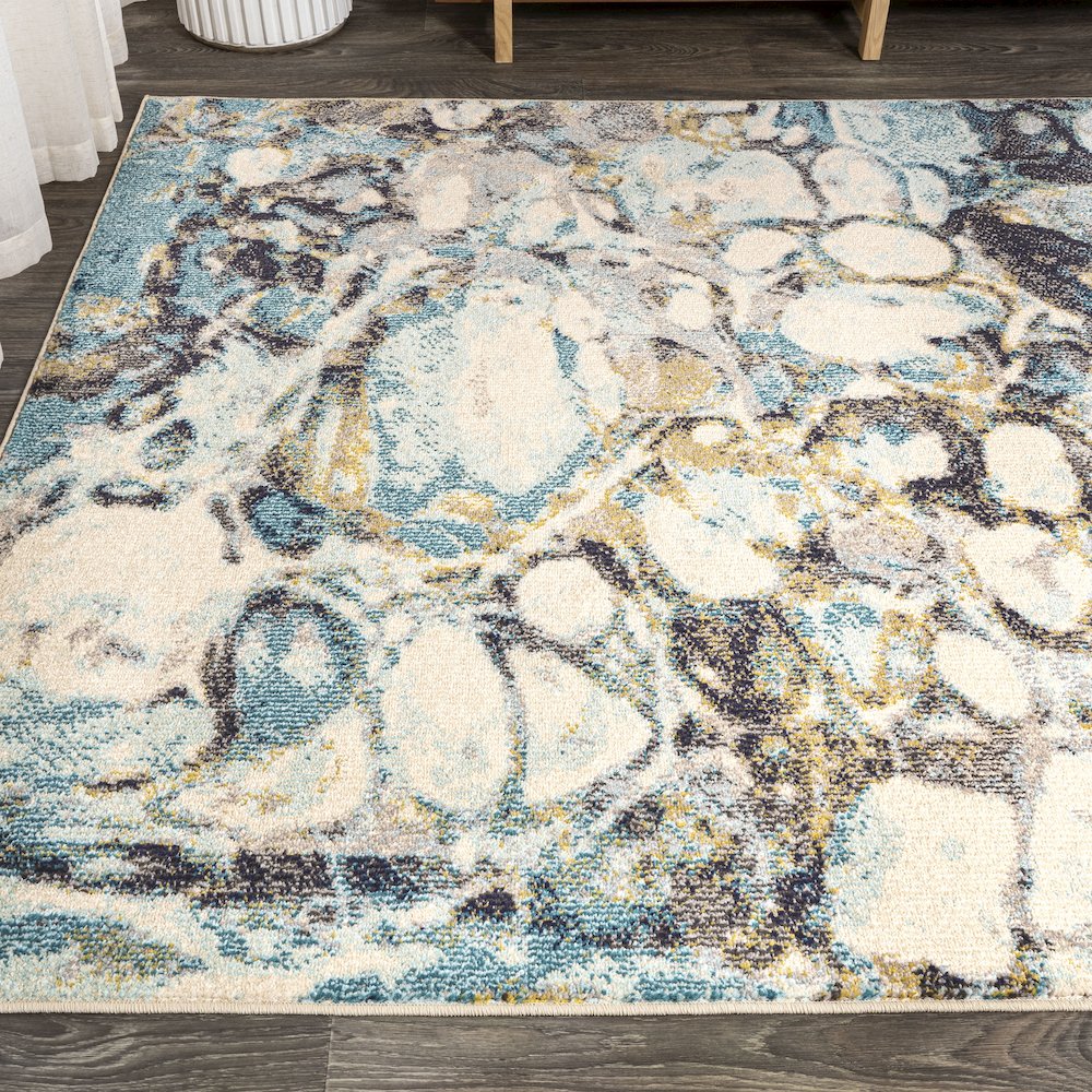 Pebble Marbled Abstract Area Rug. Picture 3