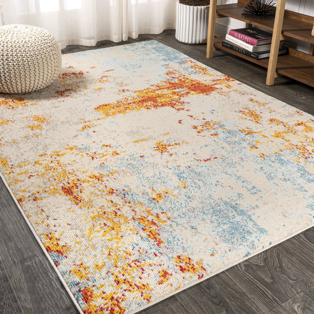 Sunset Modern Abstract Area Rug. Picture 2