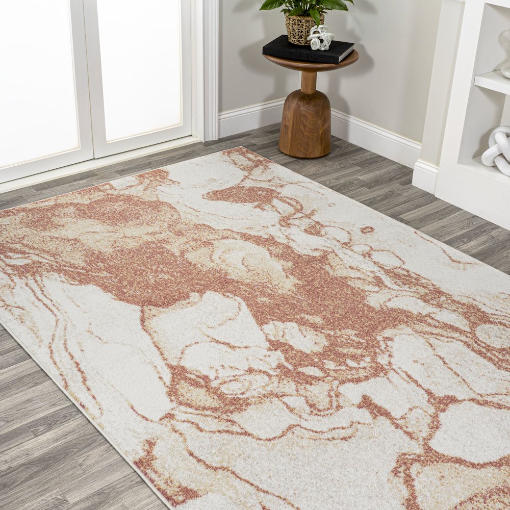 Marmo Abstract Marbled Modern Area Rug. Picture 4