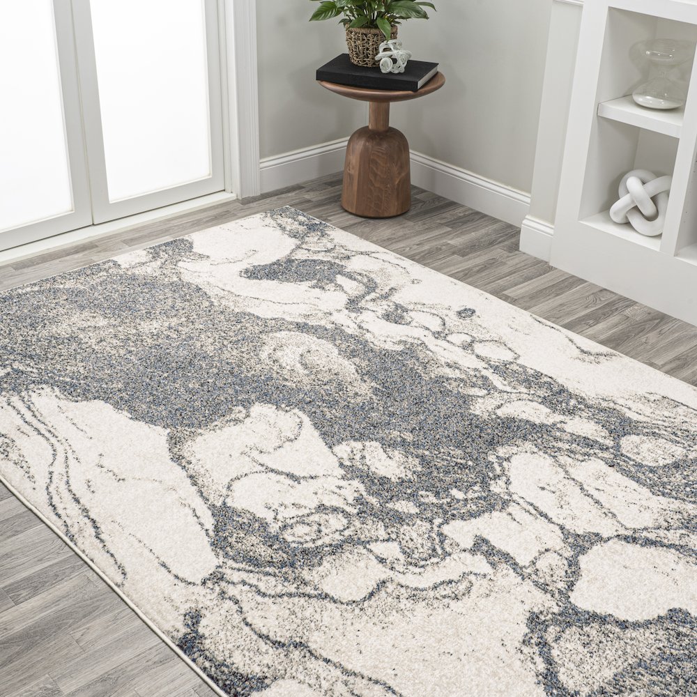 Marmo Abstract Marbled Modern Area Rug. Picture 4