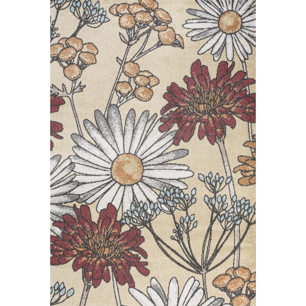 Dizi Modern Botanical Wildflower Area Rug. Picture 1