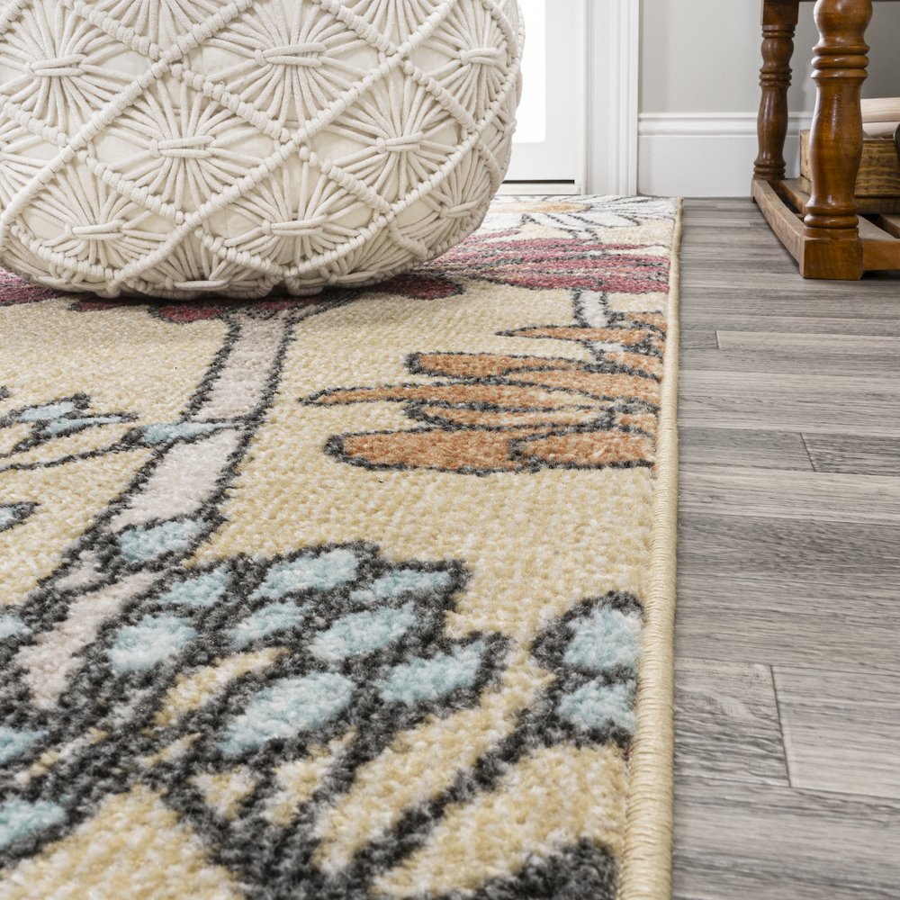 Dizi Modern Botanical Wildflower Area Rug. Picture 8