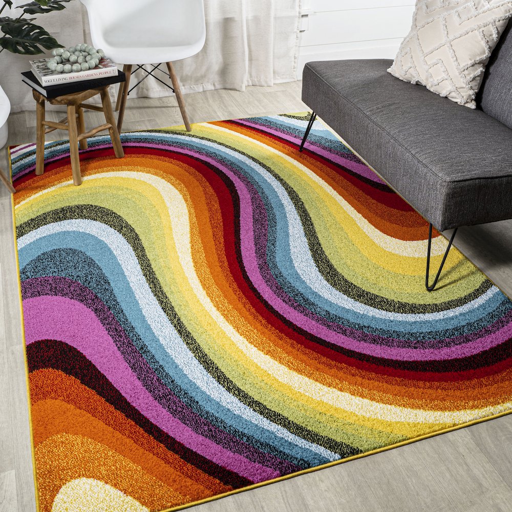 Flow Abstract Swirl Area Rug. Picture 2