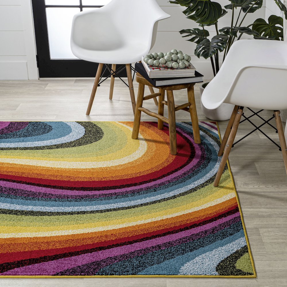 Flow Abstract Swirl Area Rug. Picture 3