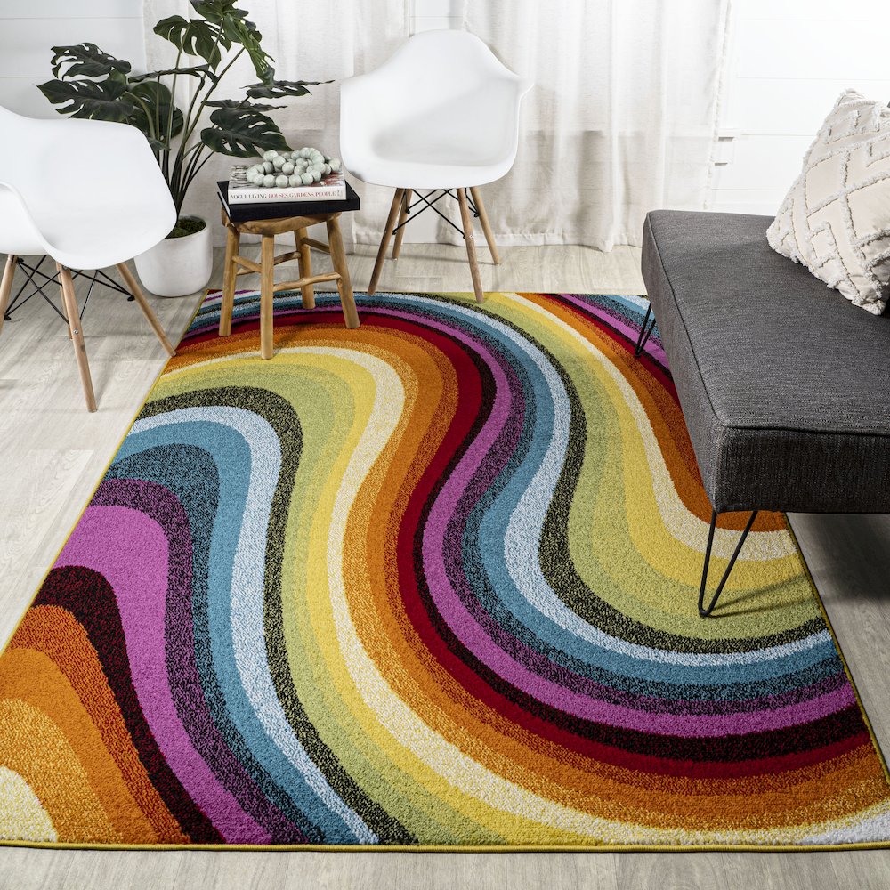 Flow Abstract Swirl Area Rug. Picture 4