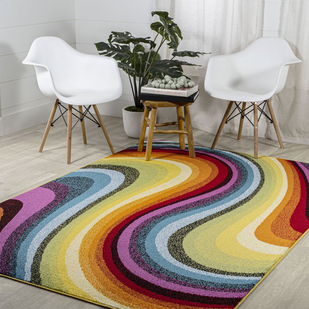 Flow Abstract Swirl Area Rug. Picture 5
