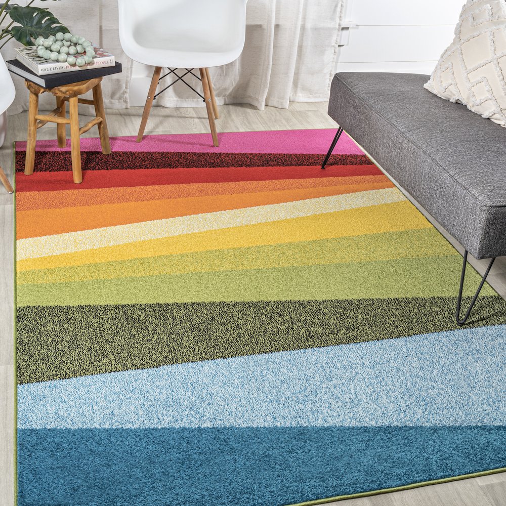 Prism Geometric Striped Area Rug. Picture 2