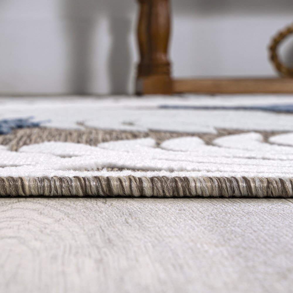 Montego High-Low Tropical Palm Area Rug. Picture 11