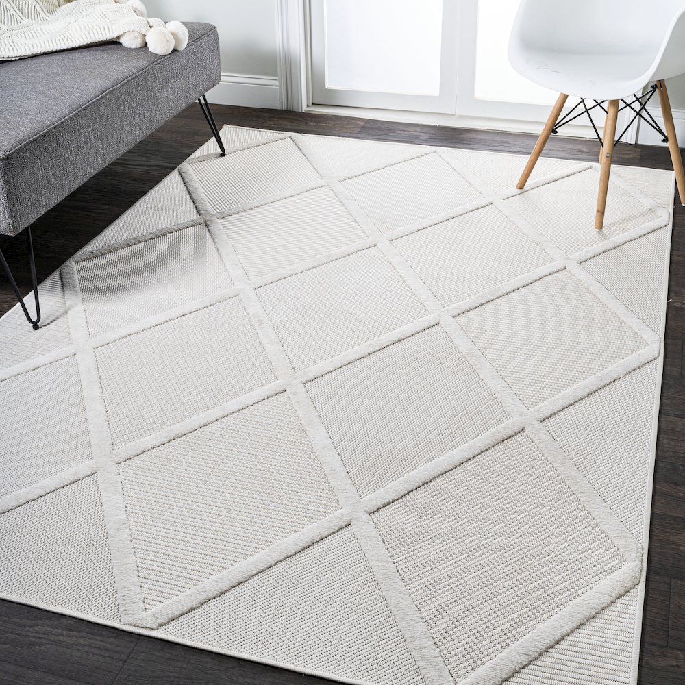 Salines Diamond Trellis Indoor/Outdoor Area Rug. Picture 2
