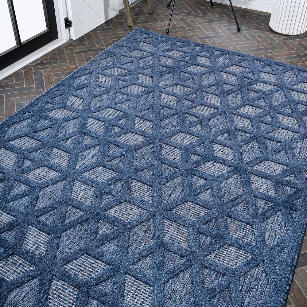 Talaia Neutral Geometric Indoor/Outdoor Area Rug. Picture 8